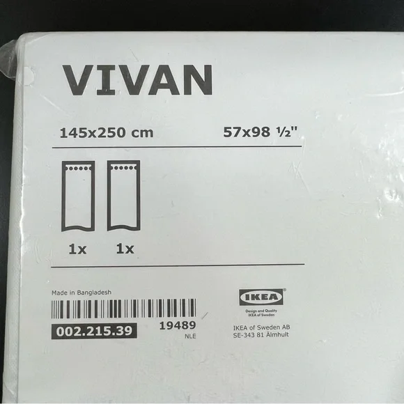 Sold NWT Multiple available IKEA VIVAN curtain set of two in package - Picture 8 of 13